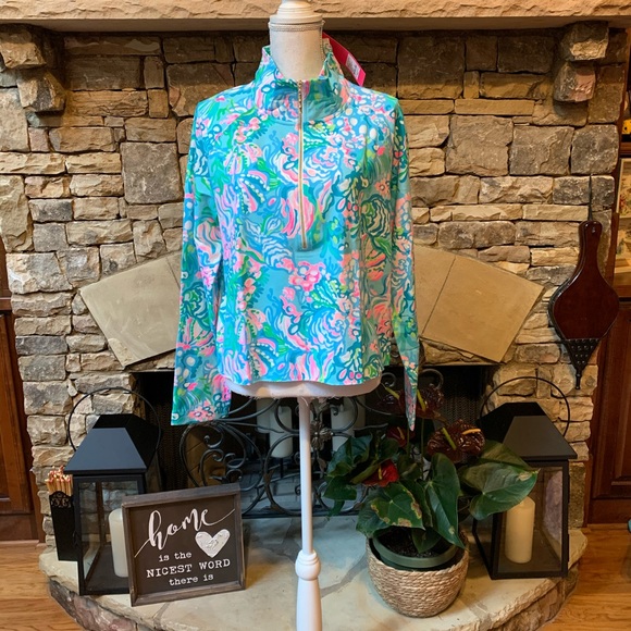 Lilly Pulitzer Jackets & Blazers - NWT Lilly Pulitzer Ronan Popover Aqua La Vista XL